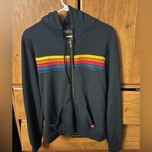 Aviator Nation 5 Stripe Unisex zip up hoodie